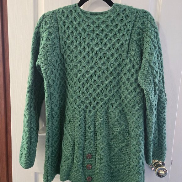 Kilronan Knitwear Irish Cardigan - 100% Pure New Wool - Picture 3 of 5